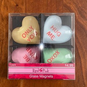 Heart Glass Magnets (4 pack)